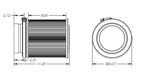 EVERQUIET Air Filter Silencer - MAN D2848 LE403 Marine Engine (Part# 90-1188)