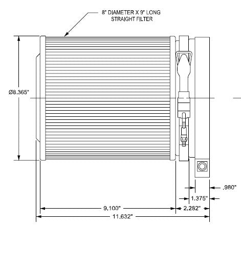 Everquiet™ Performance Silencer Air Filter MTU 12V183 -Part# 90-1169